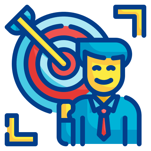 Target mission achievement success icon Target mission achievement success icon