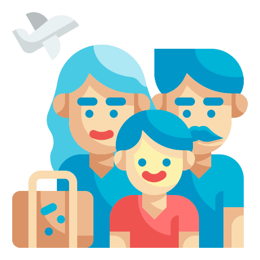 Travel travel parents family icon