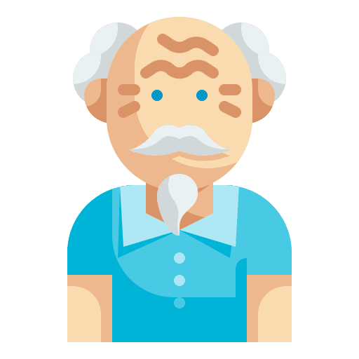 Grandfather moustache man old icon Grandfather moustache man old icon