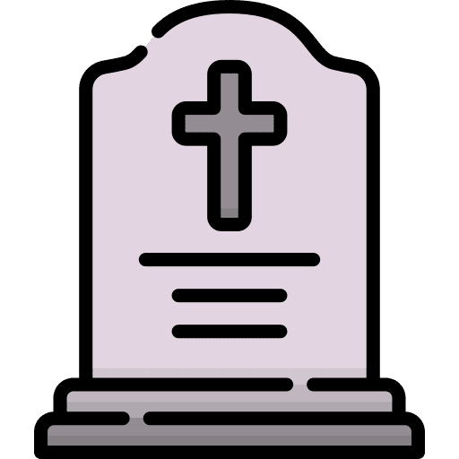 Gravestone dead halloween funeral icon