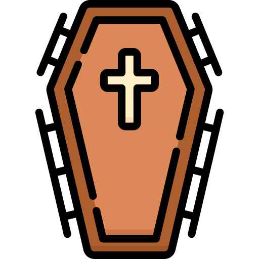 Coffin burial cross tomb icon Coffin burial cross tomb icon