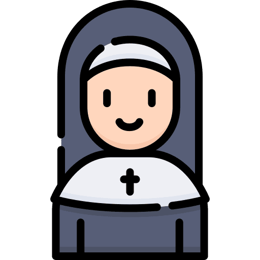 Nun job caucasian people icon Nun job caucasian people icon