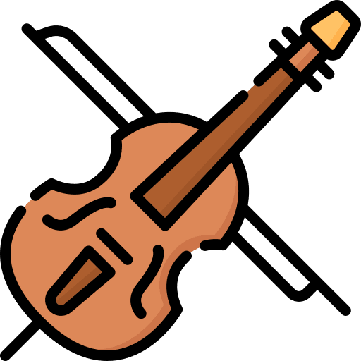 Violin music string instrument fiddle icon Violin music string instrument fiddle icon