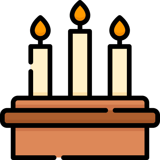 Candles light funeral decoration icon Candles light funeral decoration icon