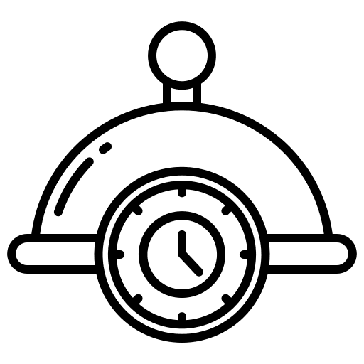 Time meal lunch time clock icon
