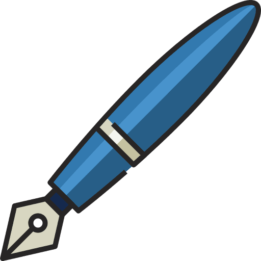 Fountain pen write writing tools education icon