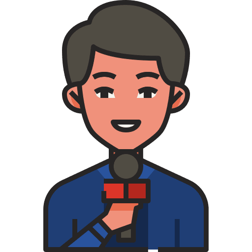 Reporter journalist journalism news icon Reporter journalist journalism news icon