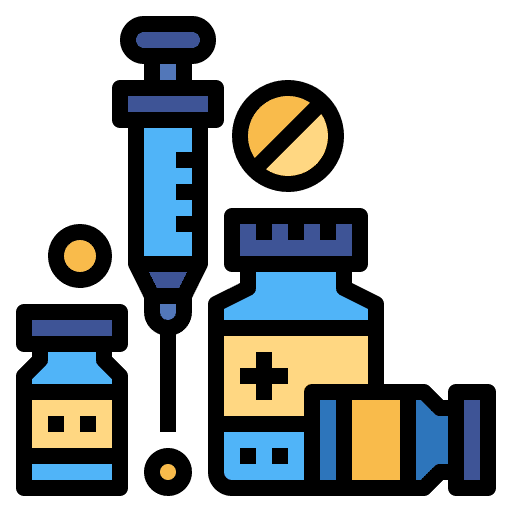 Medicine vaccine drug injection icon