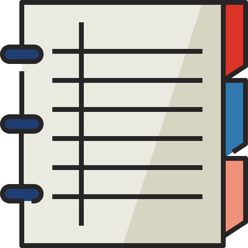 Notebook agenda files and folders notepad icon Notebook agenda files and folders notepad icon