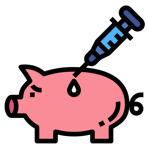 Pig pig medicine vaccine icon