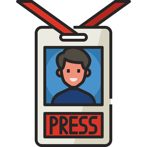 Press card press card reporter media icon Press card press card reporter media icon