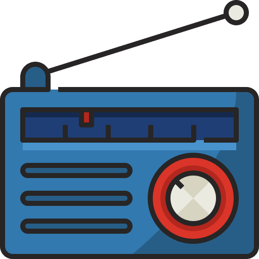 Radio news transistor radio icon Radio news transistor radio icon