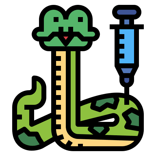 Snake medicine healthcare and medical veterinary icon
