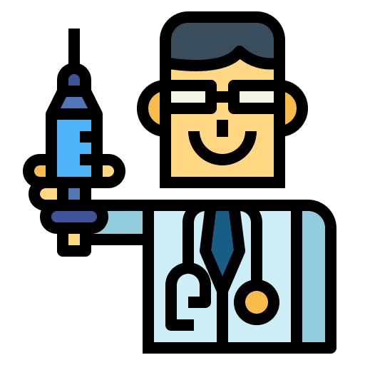 Doctor people vaccine healthcare icon