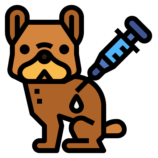 Dog vaccine dog veterinary icon