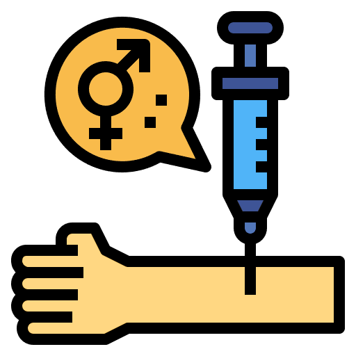 Hormone therapy syringe hormone therapy medicine icon