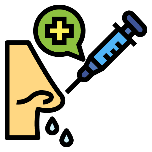 Nose surgery vaccination syringe icon