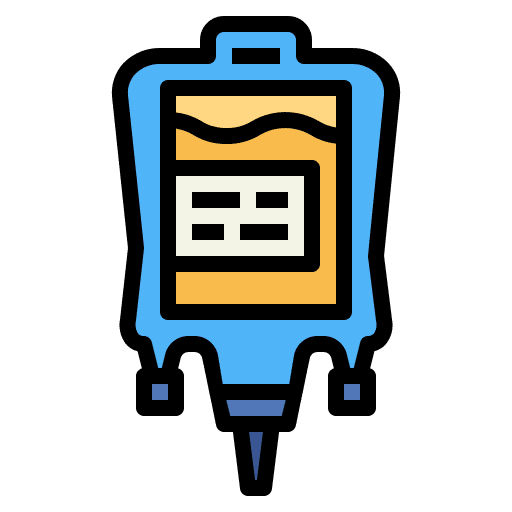 Transfusion iv bag healthcare and medical blood bag icon