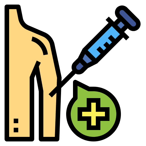 Vaccination arm medicine healthcare icon