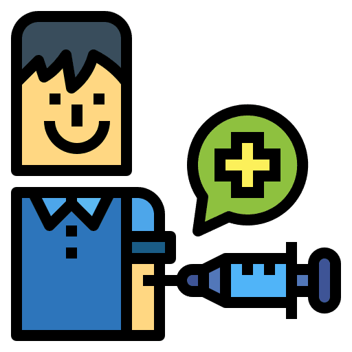 Vaccine medicine healthcare and medical arm icon