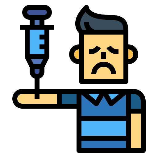 Vaccine medicine healthcare syringe icon