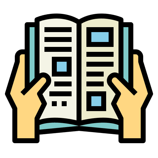 Reading education book hands icon Reading education book hands icon