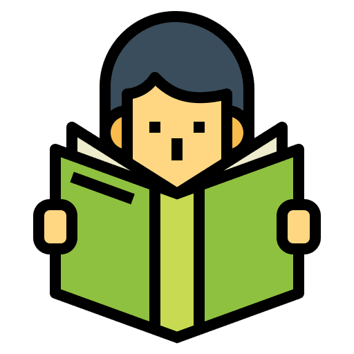 Reading girl book education icon Reading girl book education icon