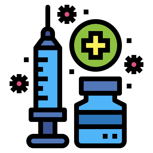 Vaccine virus vaccine syringe icon
