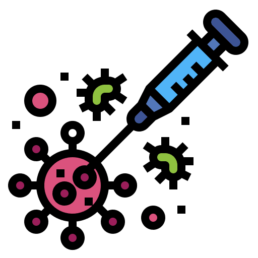 Virus vaccine healthcare and medical medicine icon