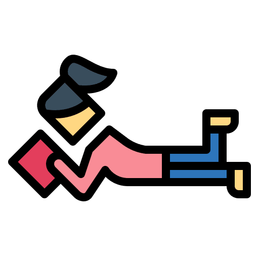 Reading girl learning relax icon Reading girl learning relax icon
