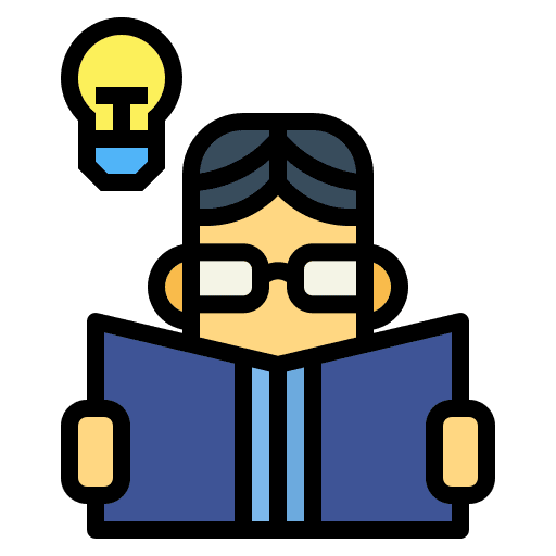 Reading man people education icon Reading man people education icon