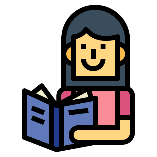Reading read book woman icon Reading read book woman icon