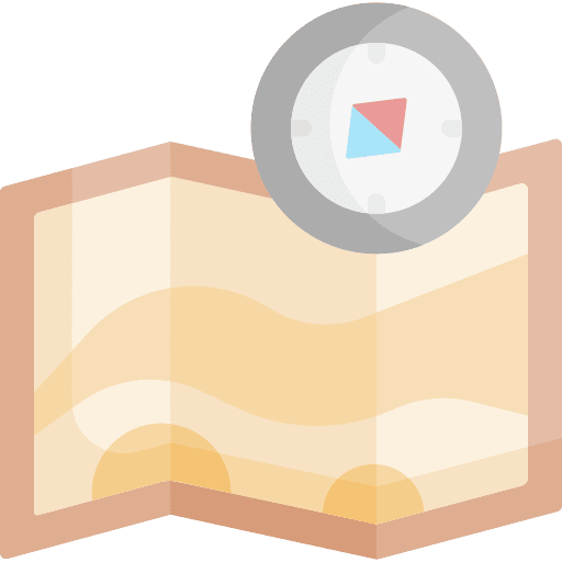 Map geography compass location icon