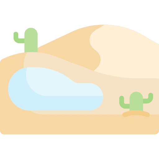 Oasis nature island palm tree icon