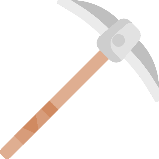 Pick mining pick dig icon