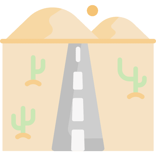Road road landscape desert icon