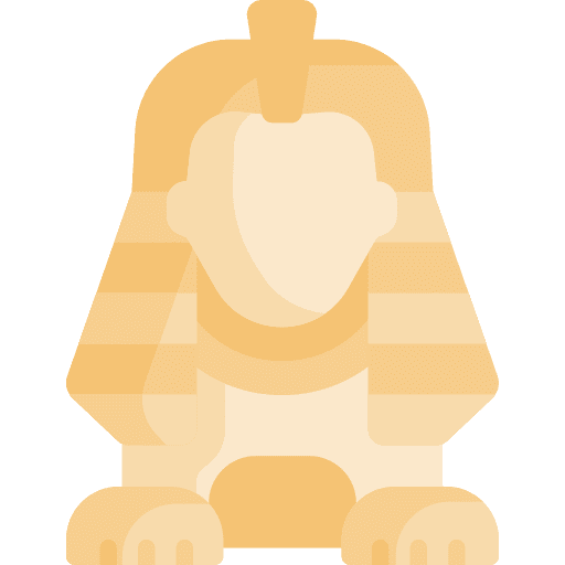 Sphinx mythical creature egypt icon