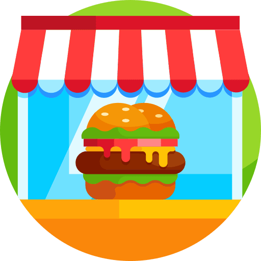 Burger fast food sandwich store icon
