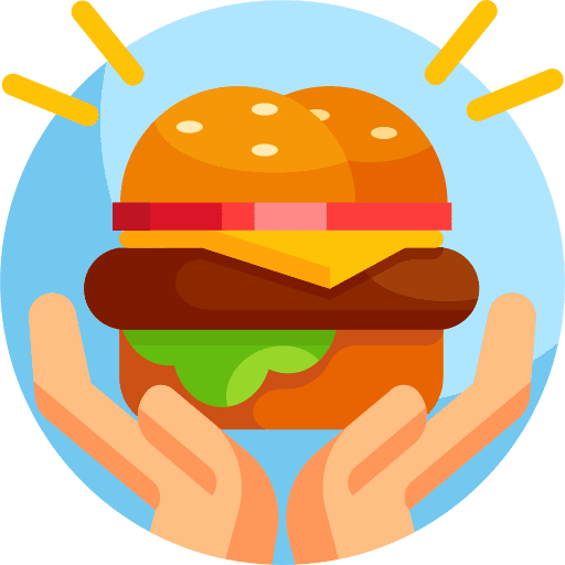 Burger junk food salad sandwich icon
