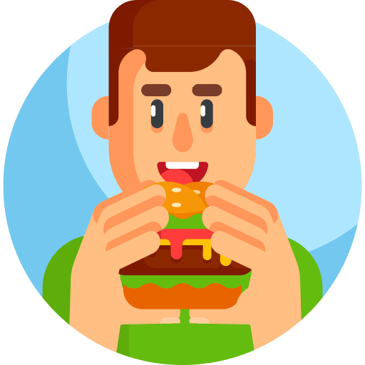 Burger junk food user food and restaurant icon