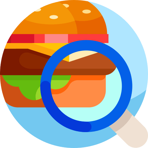 Burger search burger cheese icon