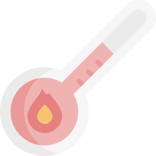 Thermometer climate hot temperature icon