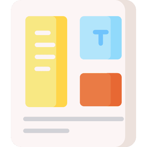 Layout art and design file archive icon
