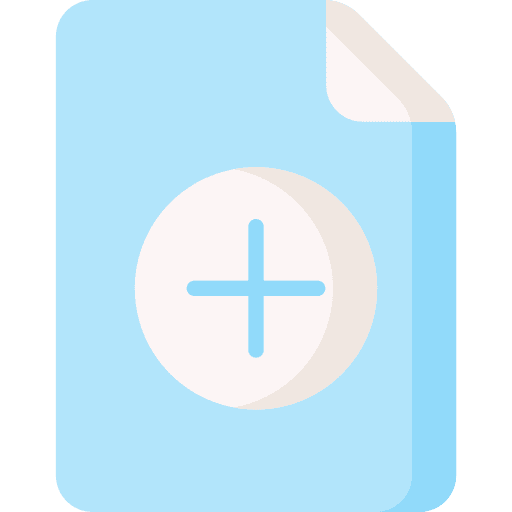 New file files and folders plus add file icon