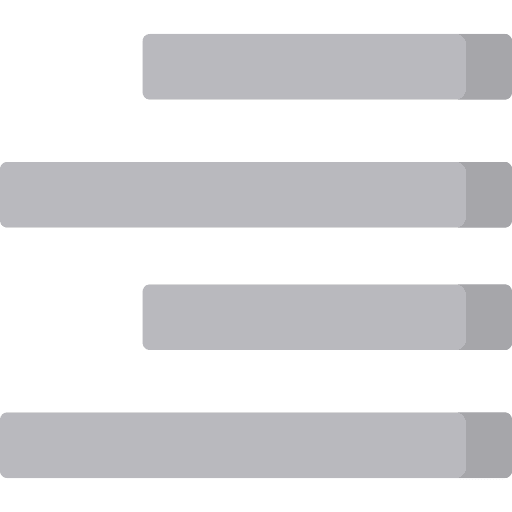 Right alignment text edition right align right alignment icon