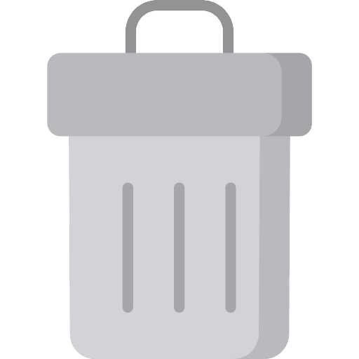 Delete bin garbage trash icon