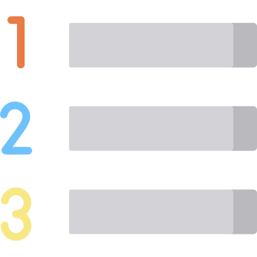 Number bullet editor list icon