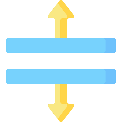 Space distance sort edit tools icon