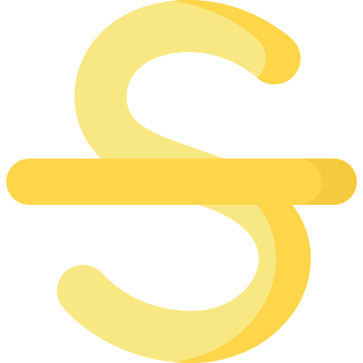 Strikethrough interface strikethrough option symbol icon