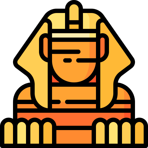 Great sphinx of giza egypt mythical creature icon